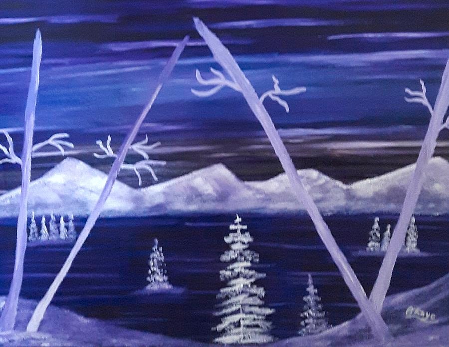 Blue Purple Winter Night